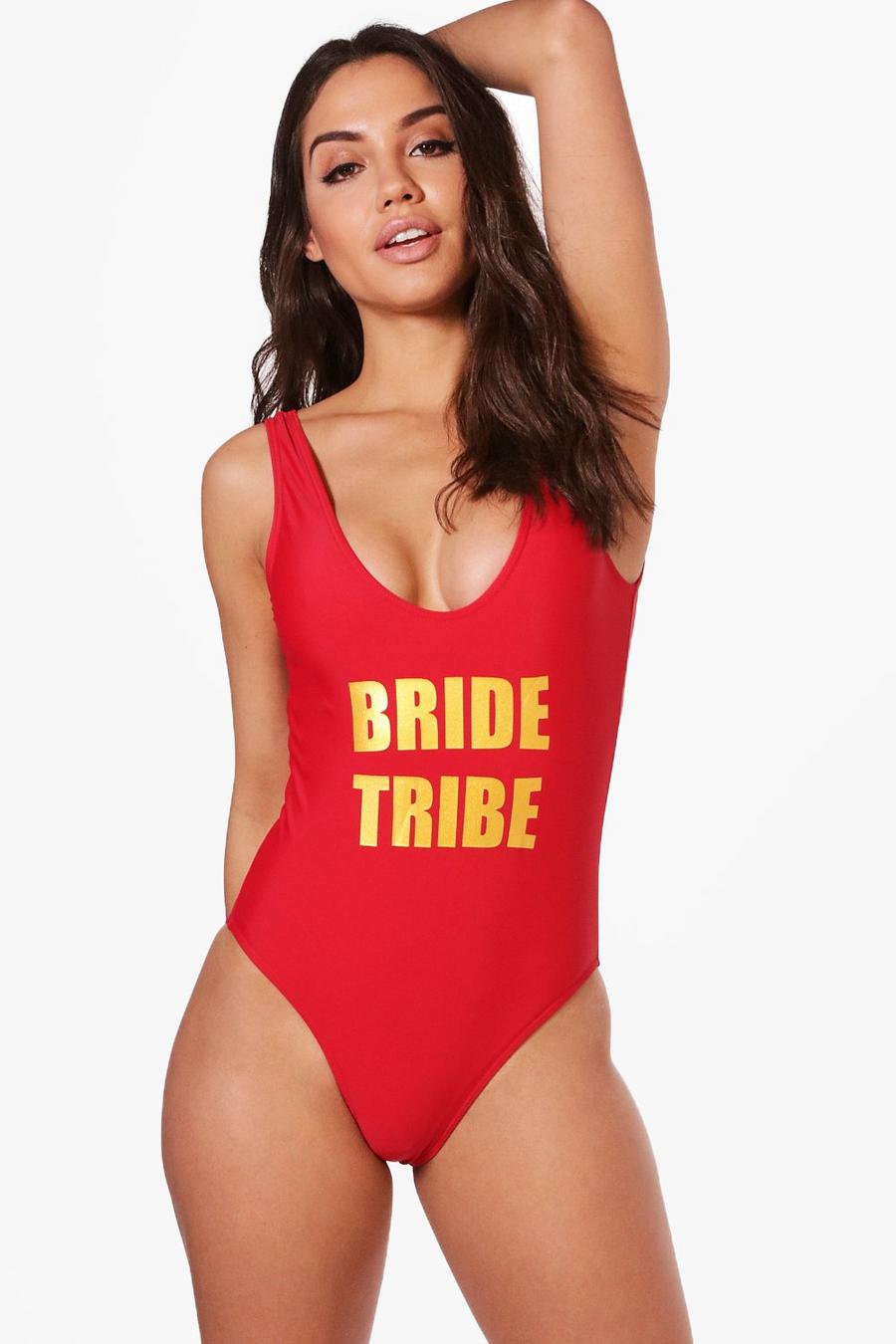 Mexico Bride Tribe Slogan Scoop Swimsuit image number 1
