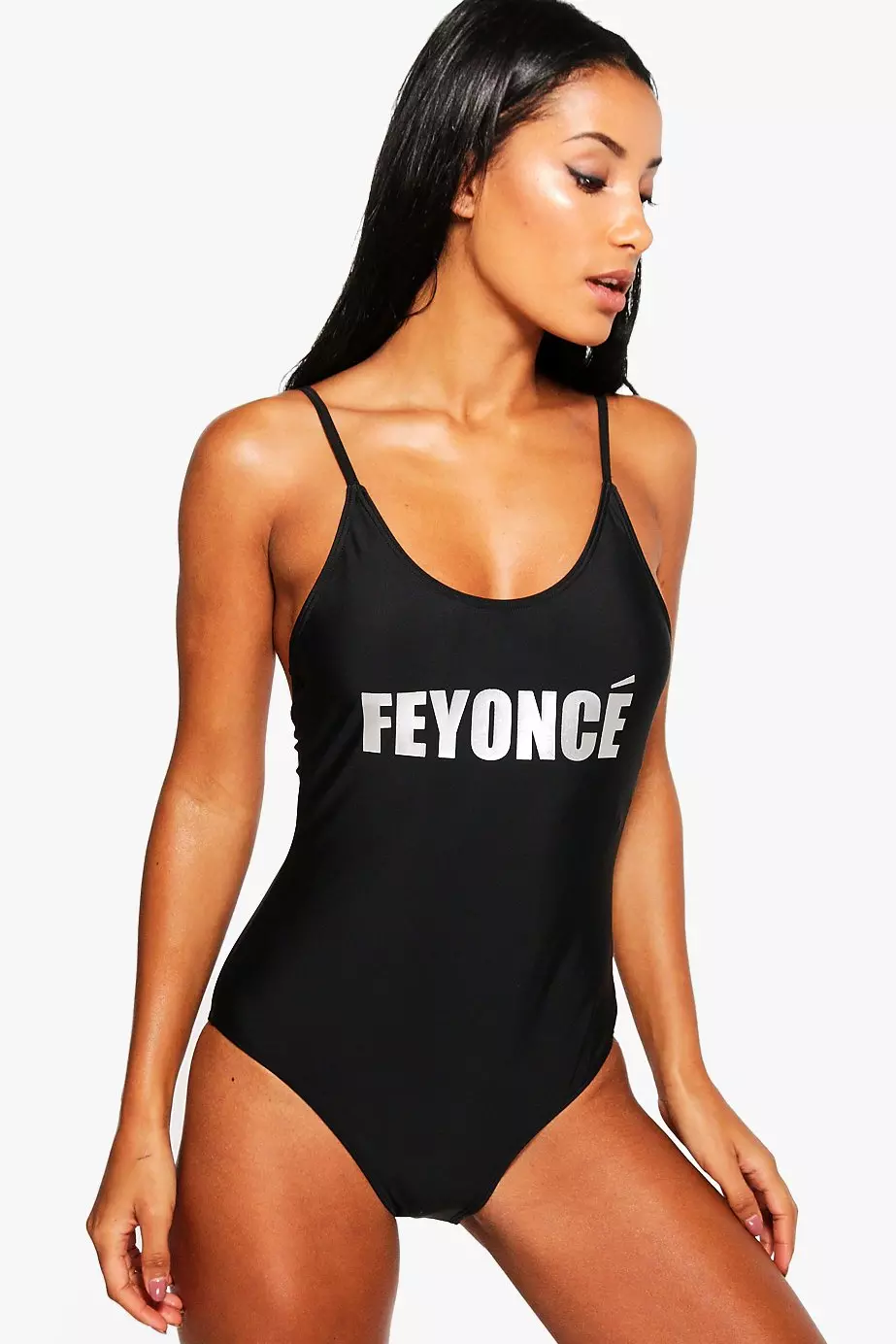 Jamaica Feyonce Slogan Scoop Swimsuit