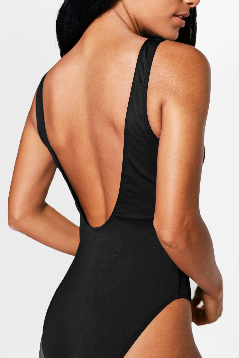 Scoop Back Swimsuit boohoo