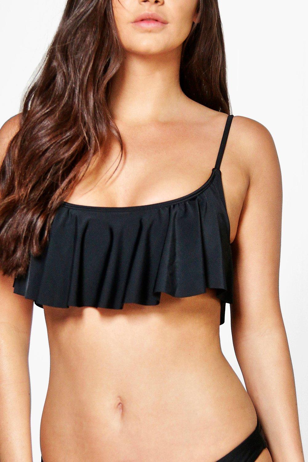 Mix And Match Crop Frill Bikini Top