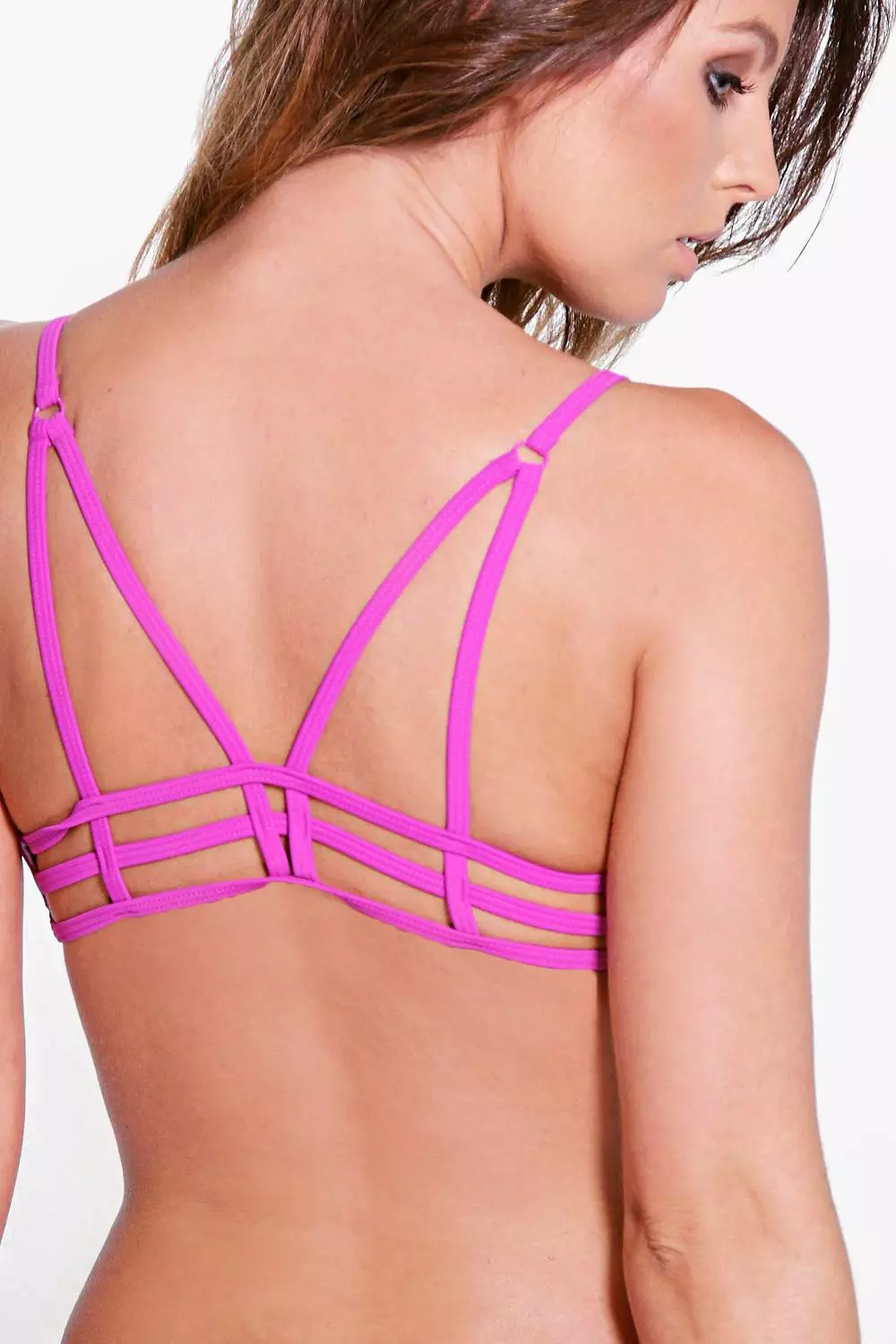 Purple Melbourne Mix And Match Caged Triangle Bikini Top alternative image