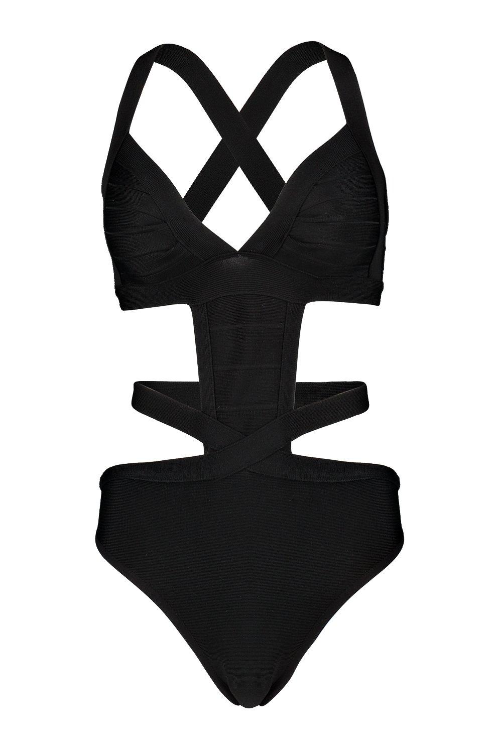 Goa Boutique Bandage Cut Out Swimsuit boohoo IE