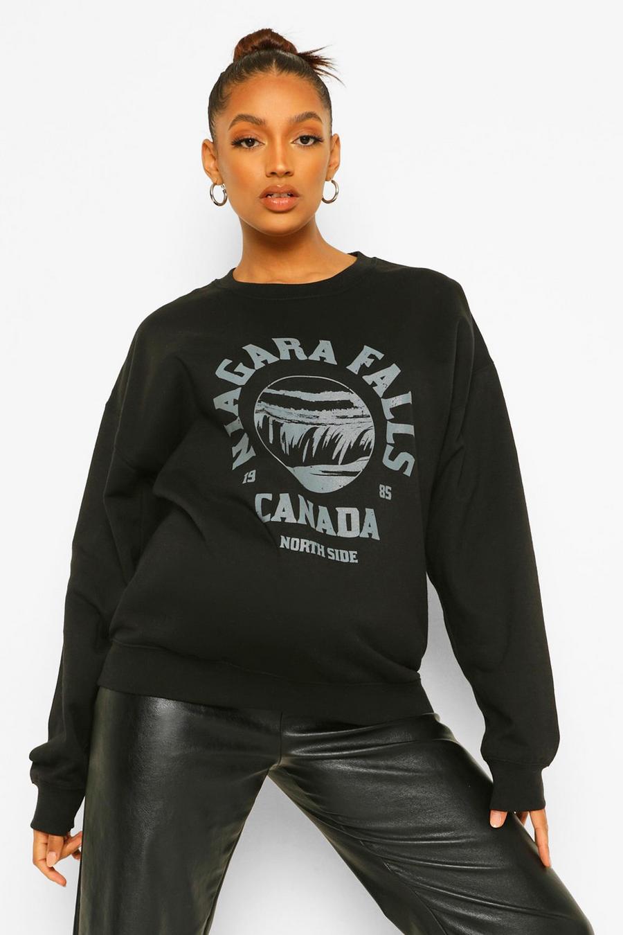 Mammakläder - "Niagara Falls" Oversize sweatshirt med grafiskt tryck image number 1