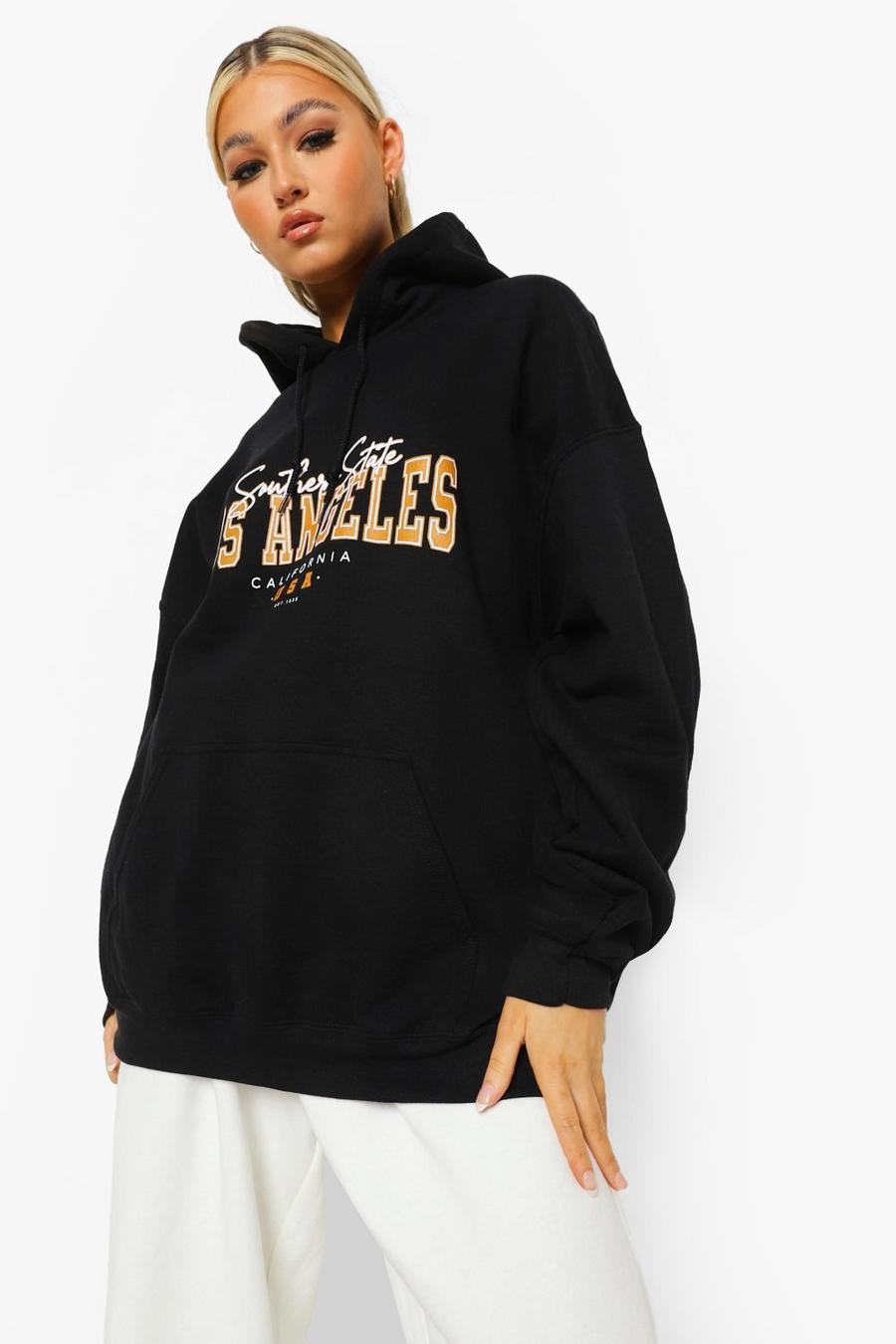 Black Tall - "Los Angeles" Oversize hoodie image number 1