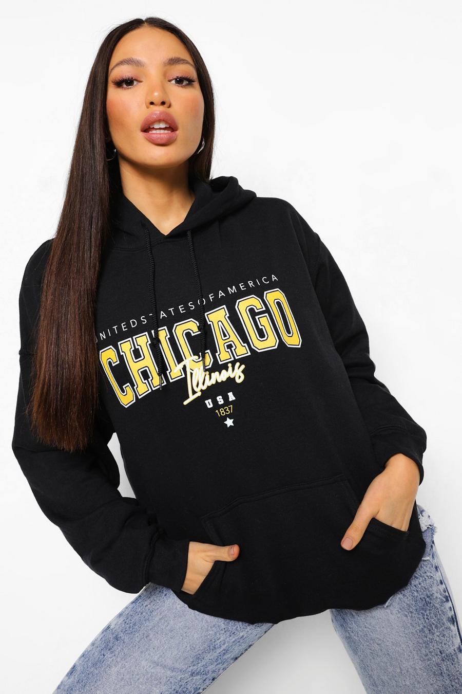 Black Tall - "Chicago" Oversize hoodie image number 1