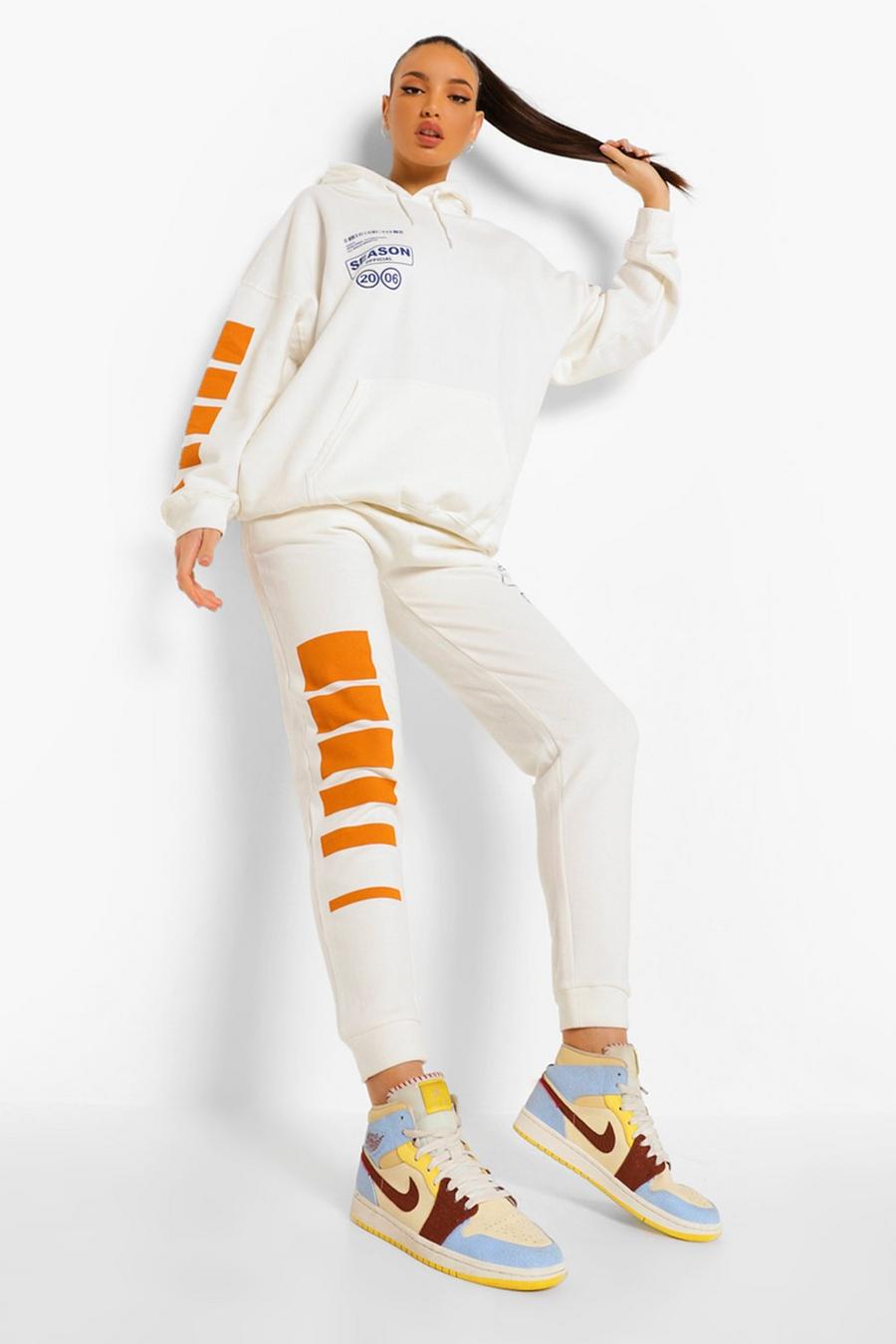 Pantalones de deporte con estampado “Season” - Tall , Crudo image number 1