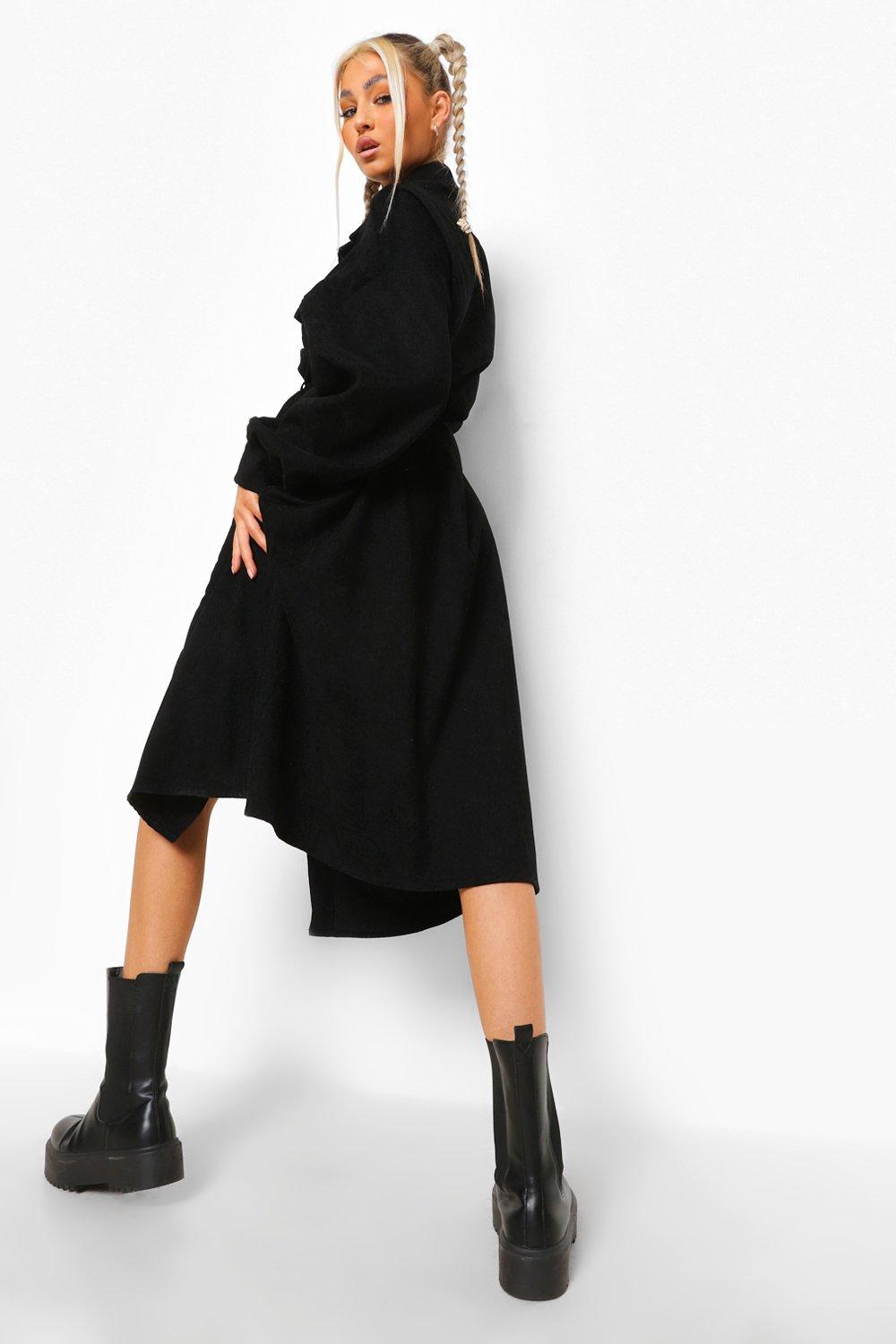 Tall Woven Utility Midi Shirt Dress boohoo