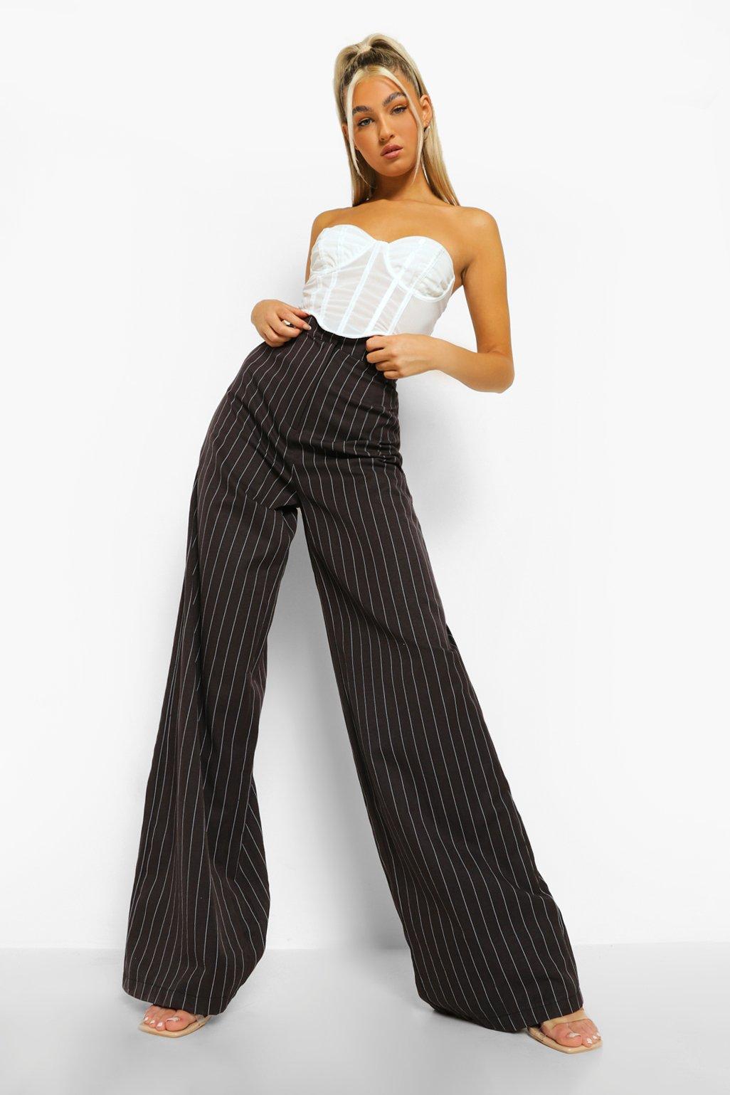 Tall Pinstripe Wide Leg Pants