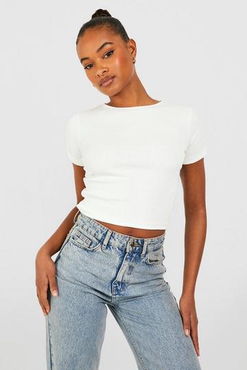 Tall Rib T-shirt ecru