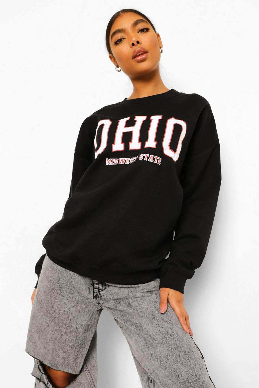 Tall - "Ohio" Oversize sweatshirt med tryck image number 1
