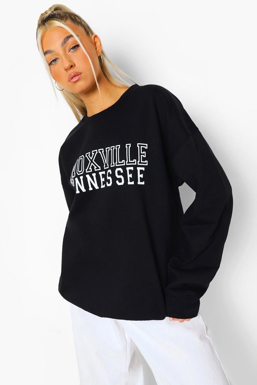 Tall Sweatshirt mit „Knoxville“-Print , Schwarz image number 1
