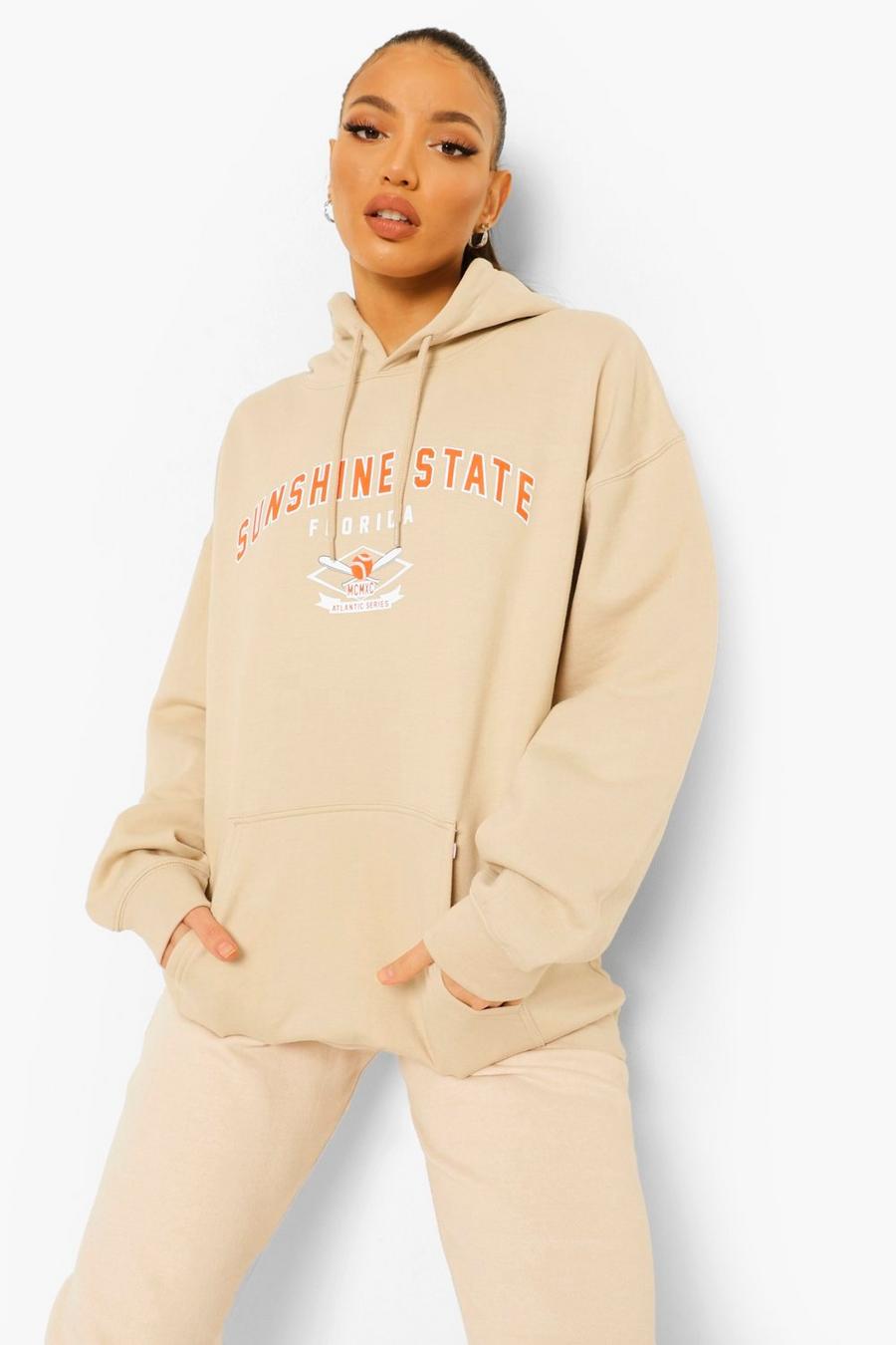 Zand Tall hoodie met Sunshine State college-print image number 1