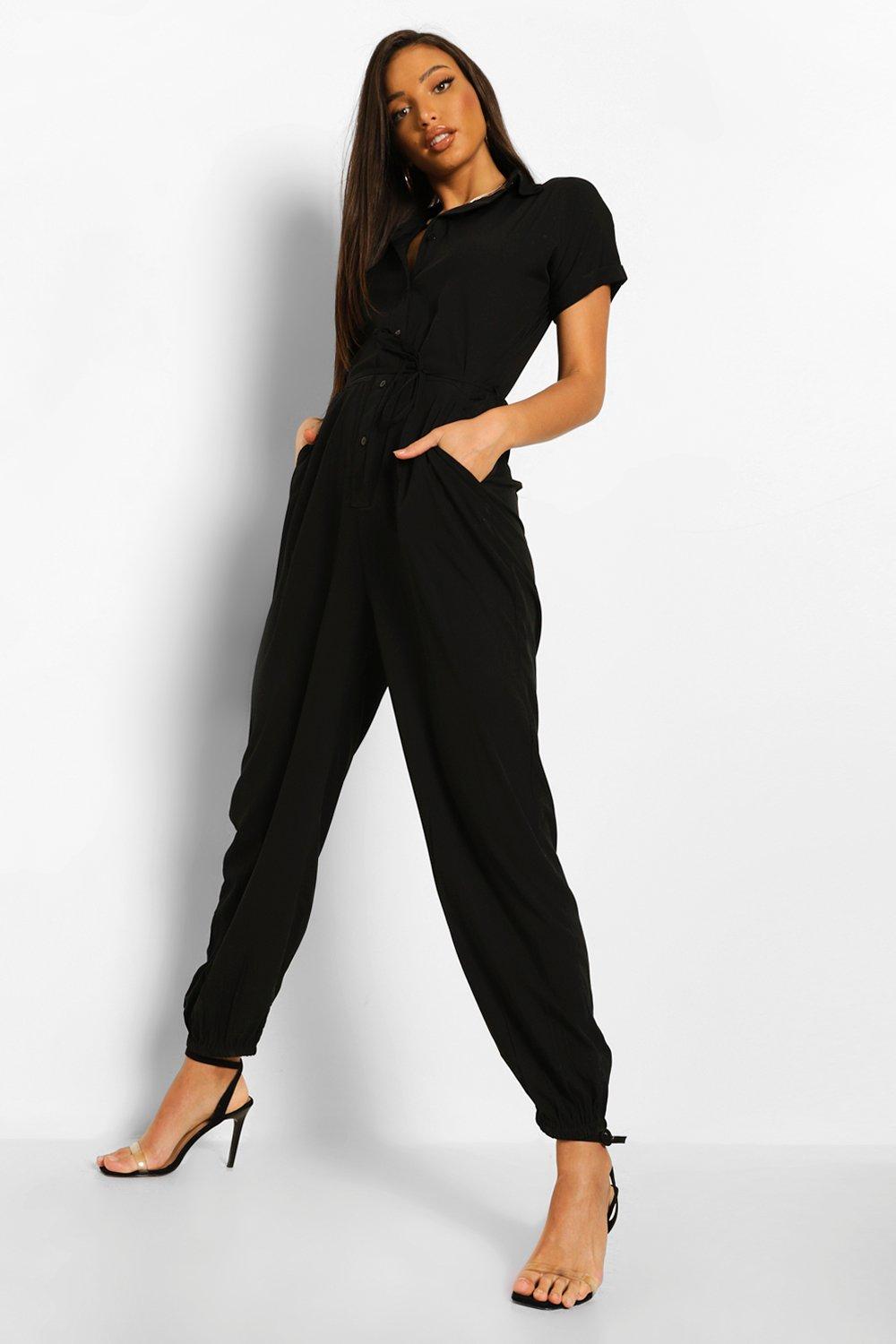 Petite Embellished Velvet Flare Jumpsuit