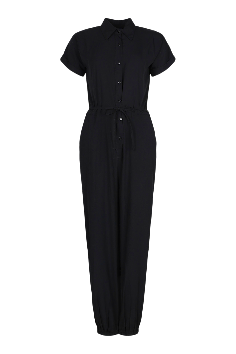 Black harem jumpsuit on sale