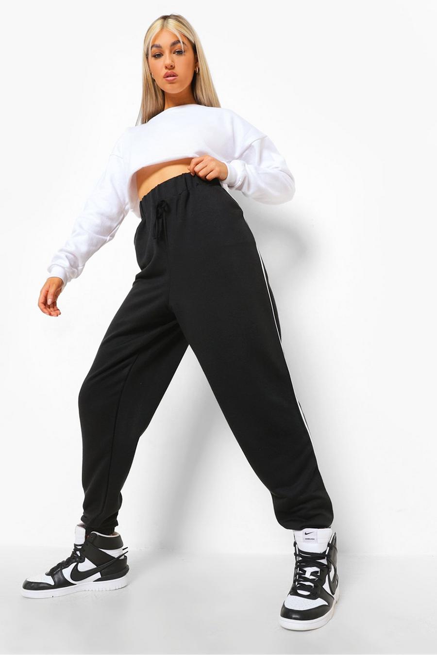 Black Tall  Joggers med kantband image number 1