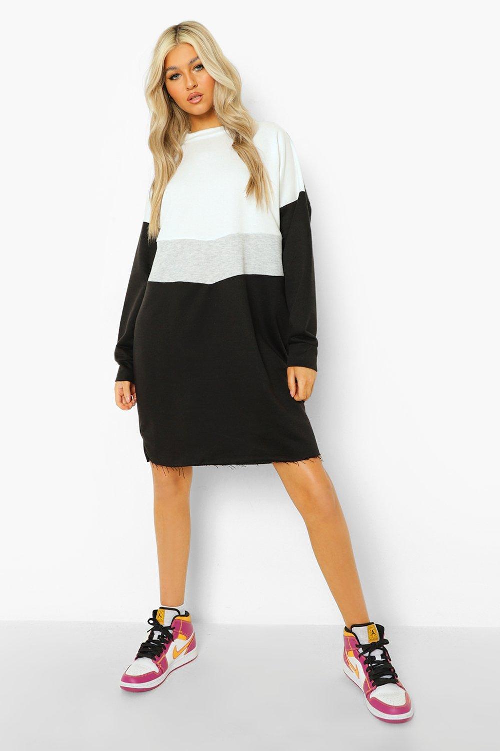 Tall Colorblock Sweatshirt Dress | boohoo