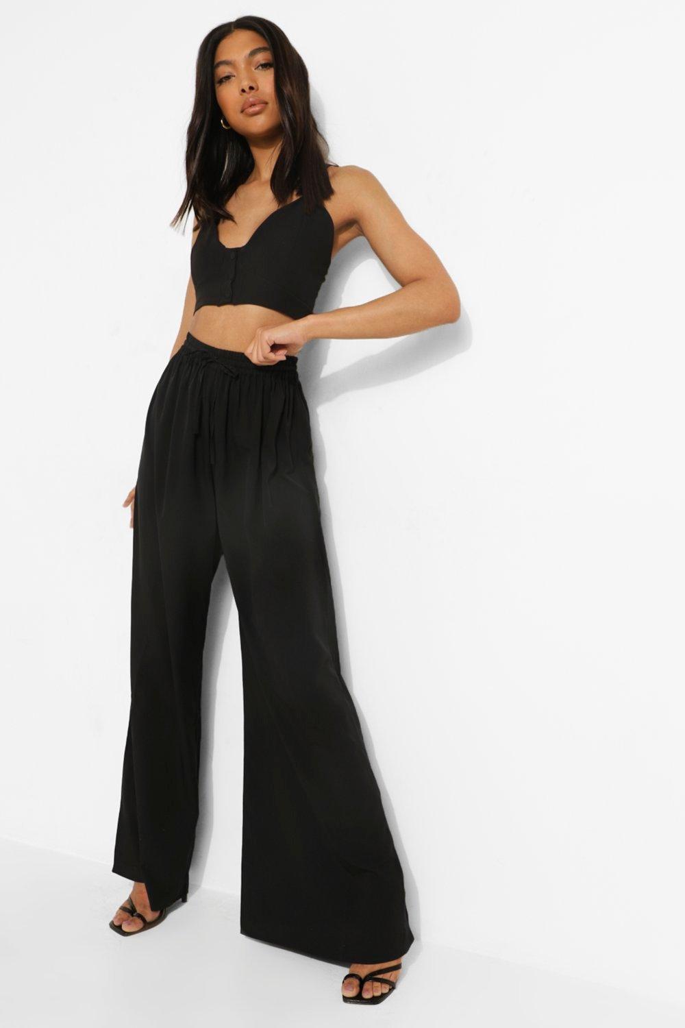 Pantalon evase fendu sur best sale le devant