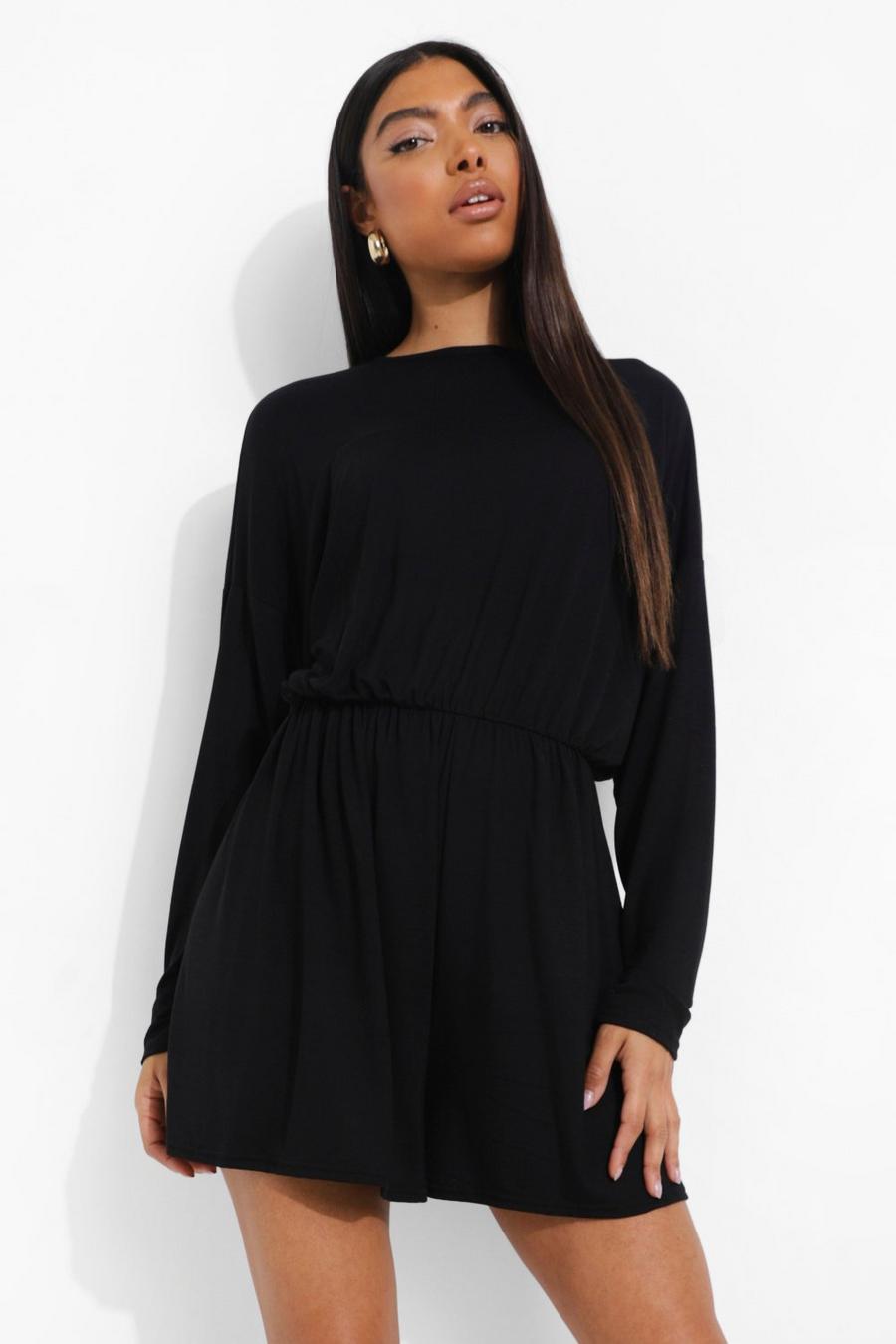 Black Tall Jersey Ruffle Playsuit image number 1
