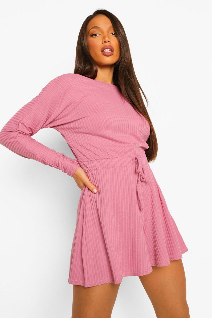 Pink Tall Jersey Rib Flippy Playsuit image number 1