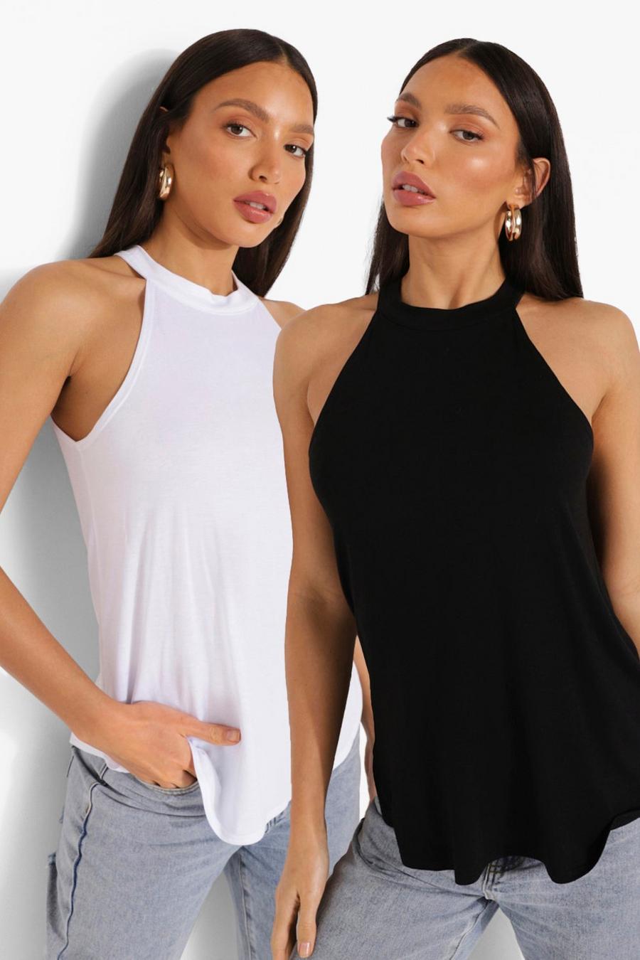 Multi Tall High Neck Strap Top 2 Pack image number 1