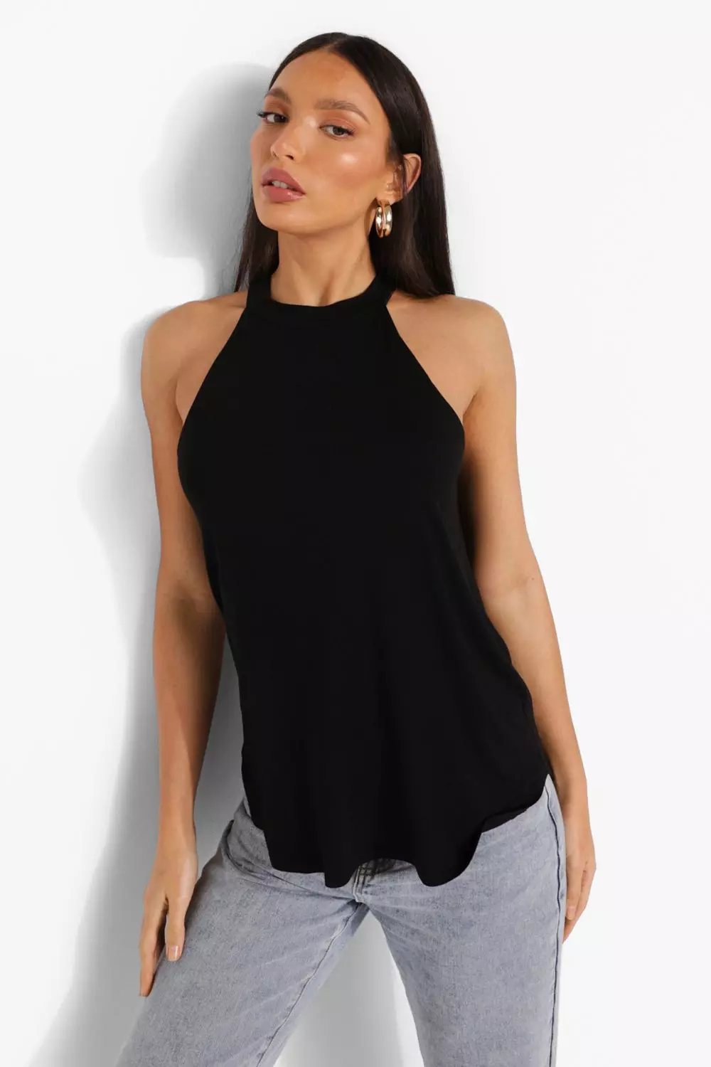 Boohoo high 2025 neck top