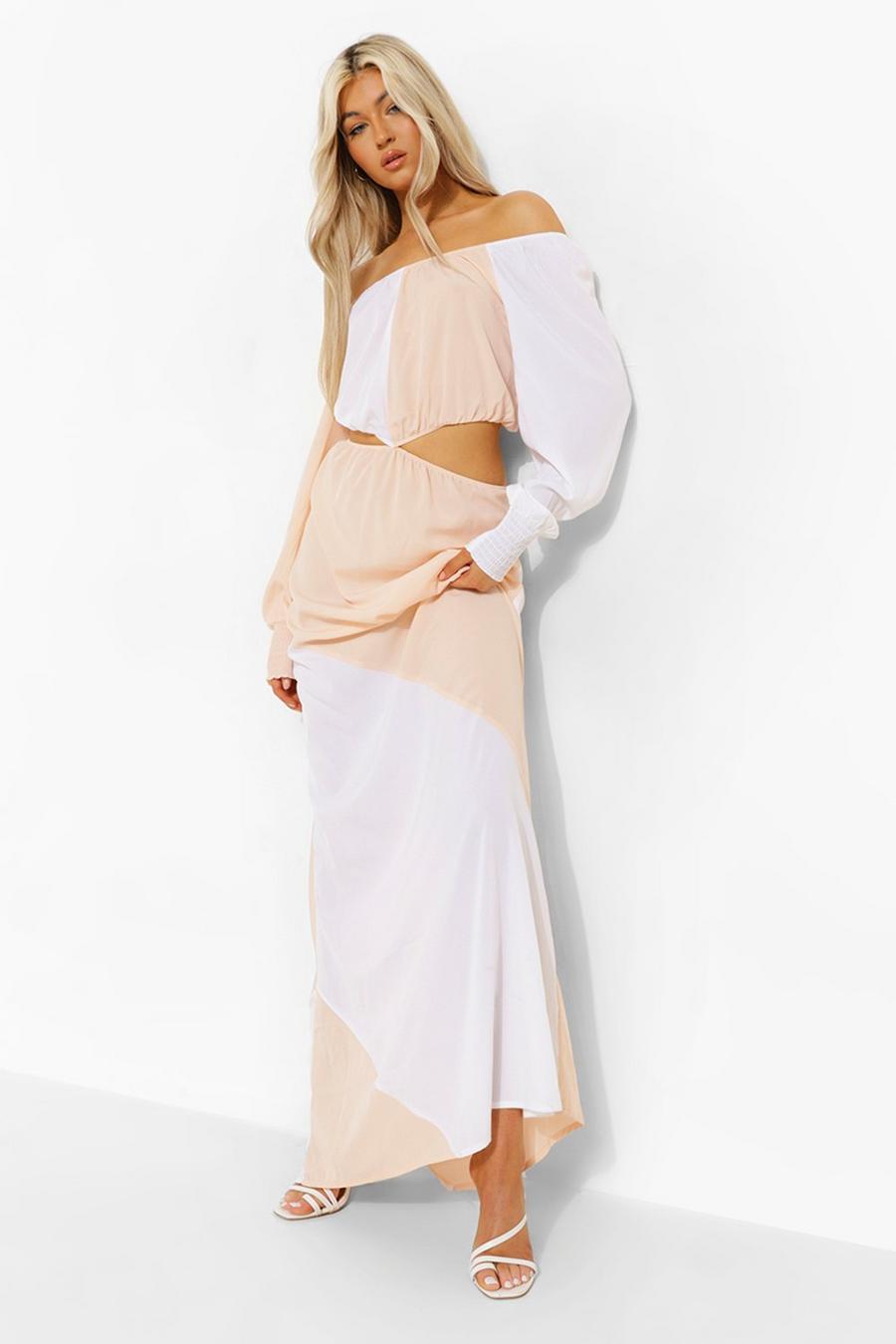 Stone Tall Colorblock Cut Out Maxi Dress image number 1