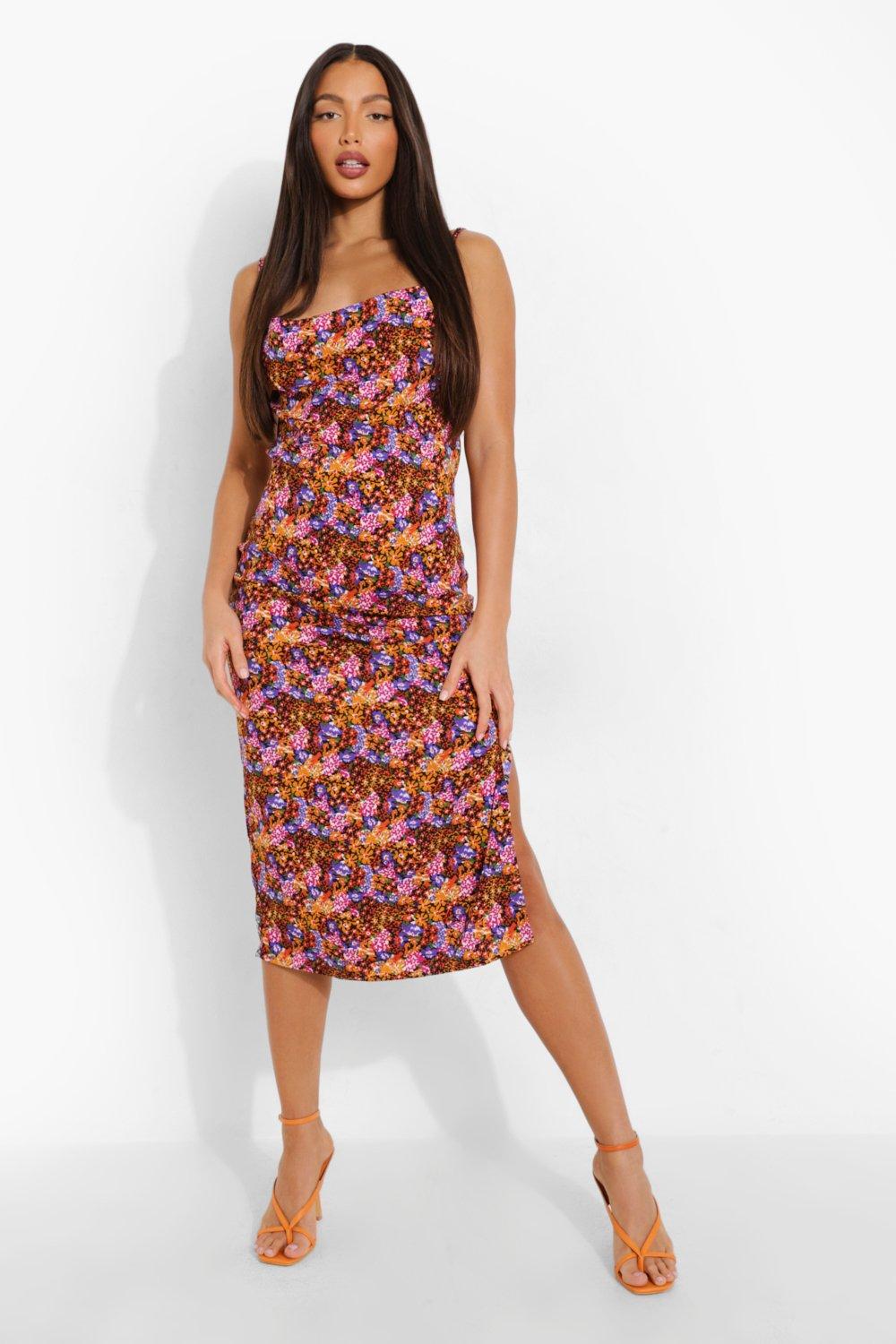 Cowl midi slip dress online