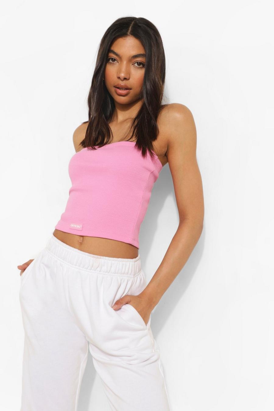 Candy pink Tall Premium Rib Tube Top image number 1