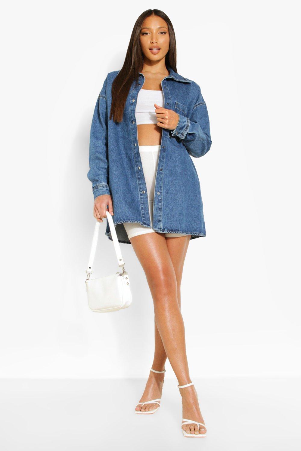 denim shirt boohoo