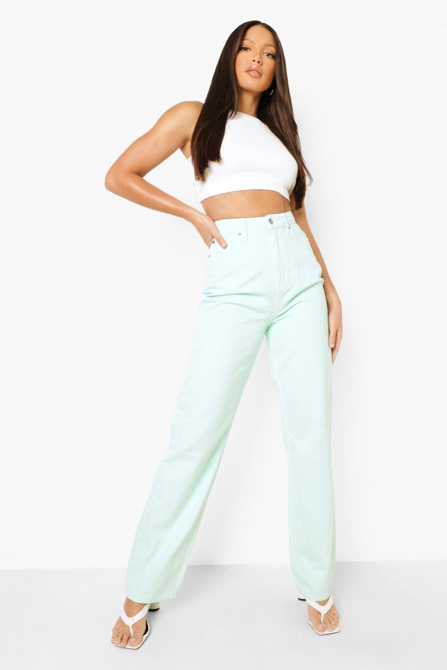 Pale green Tall High Rise Boyfriend Jeans image number 1
