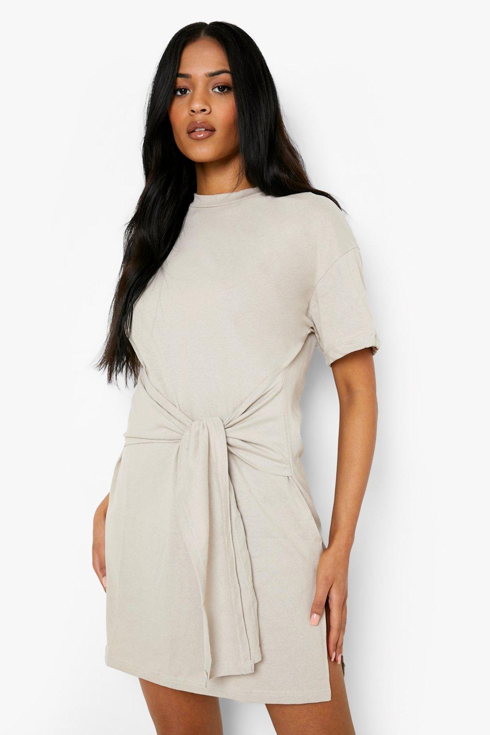 tie waist t shirt dress