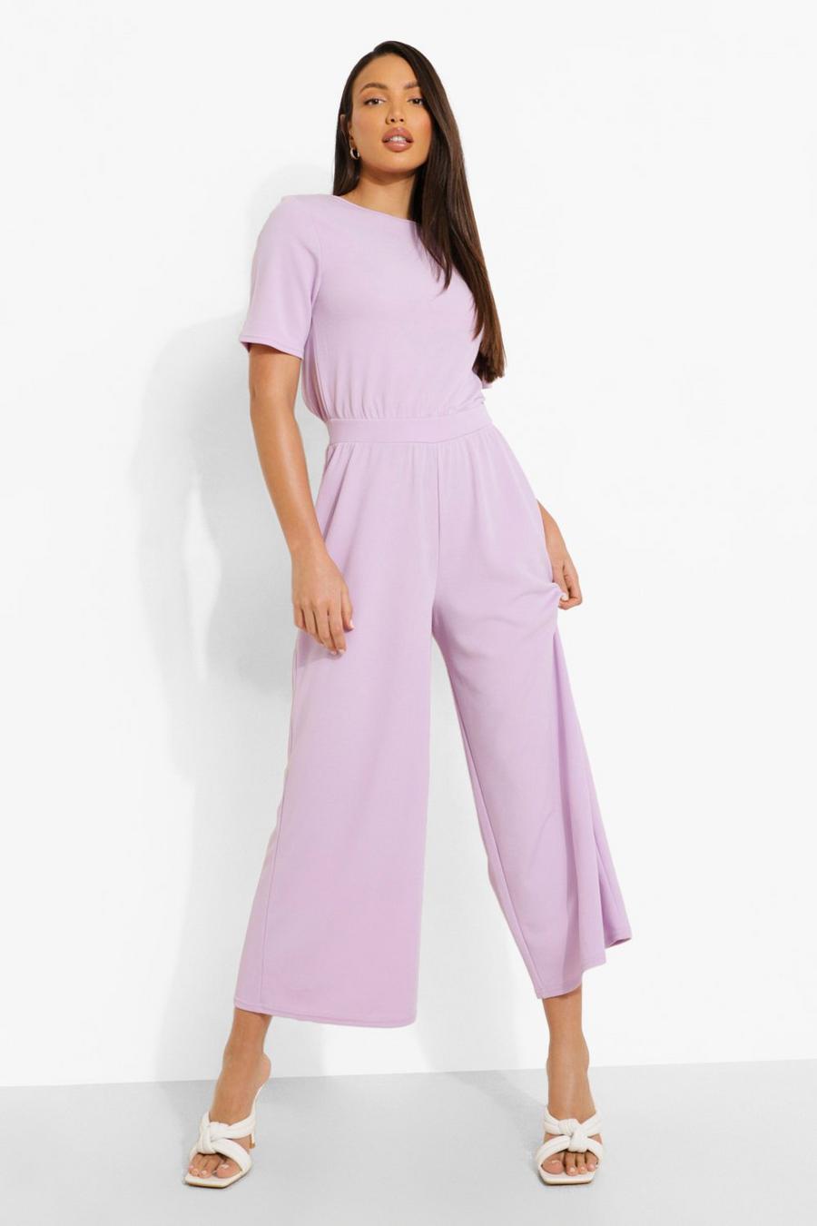 Lilac Tall Cullotte Jumpsuit Met Open Rug image number 1