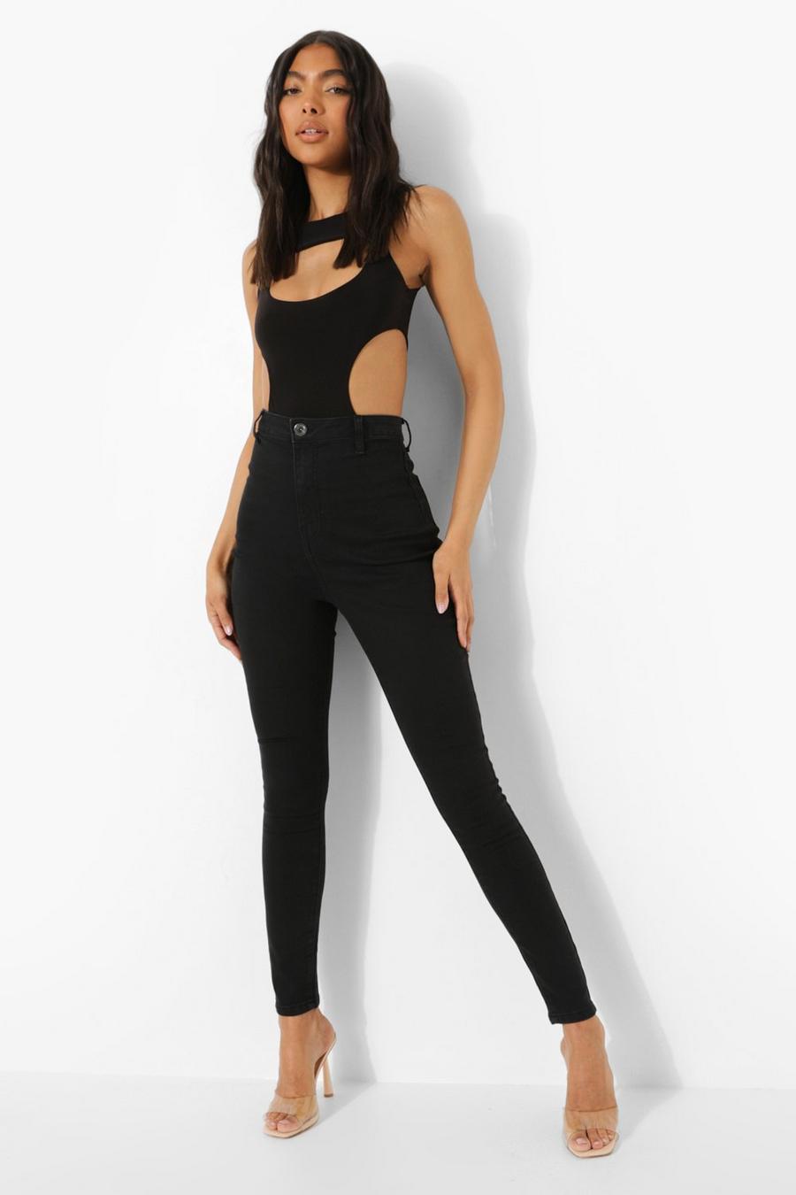 True black Tall High Rise Disco Pants image number 1