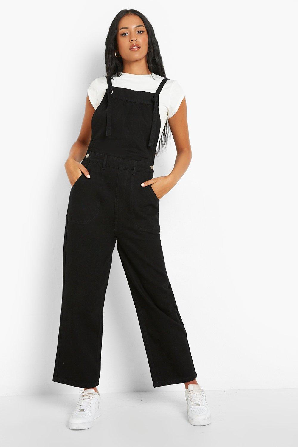 Black tie hot sale strap overalls