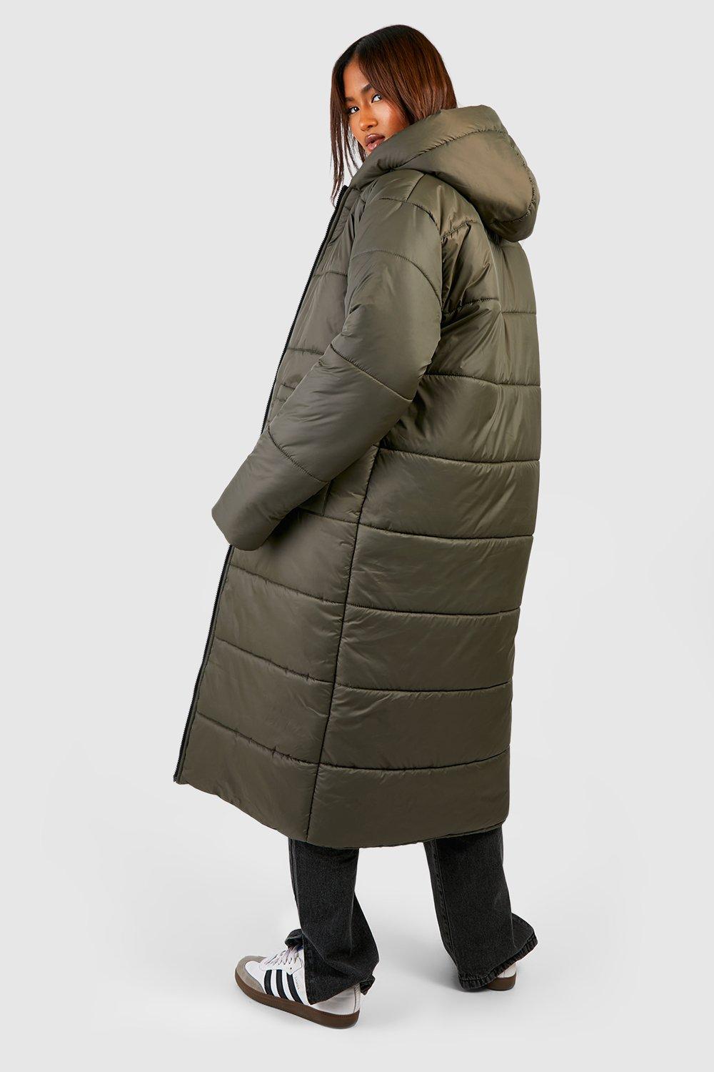 Tall Oversized Hooded Longline Puffer Coat