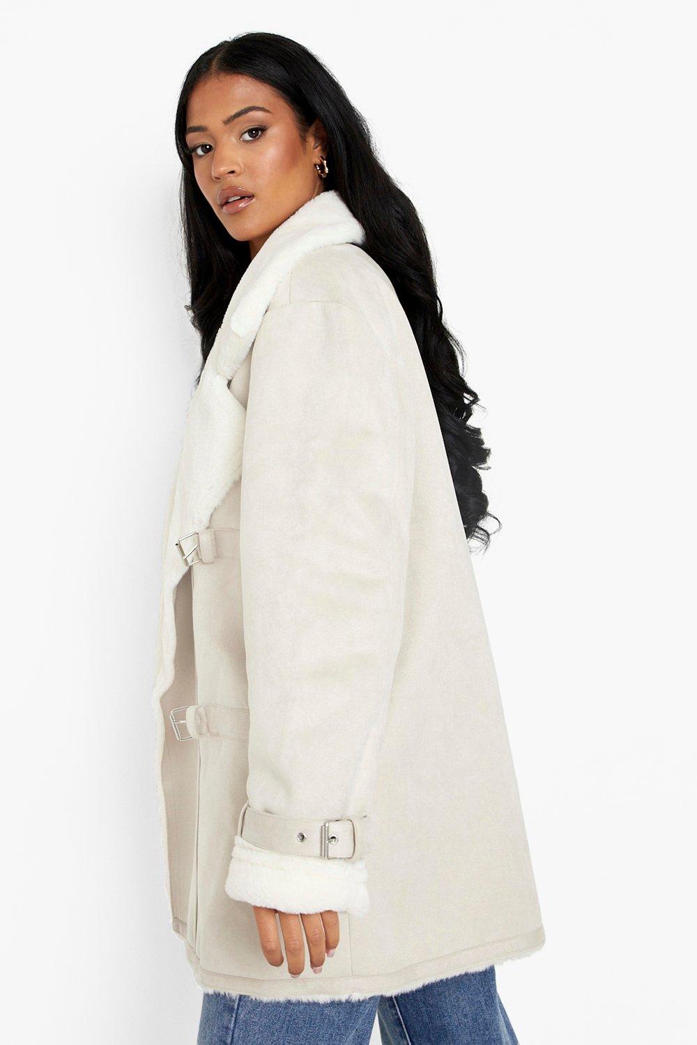 White fur 2024 lined jacket