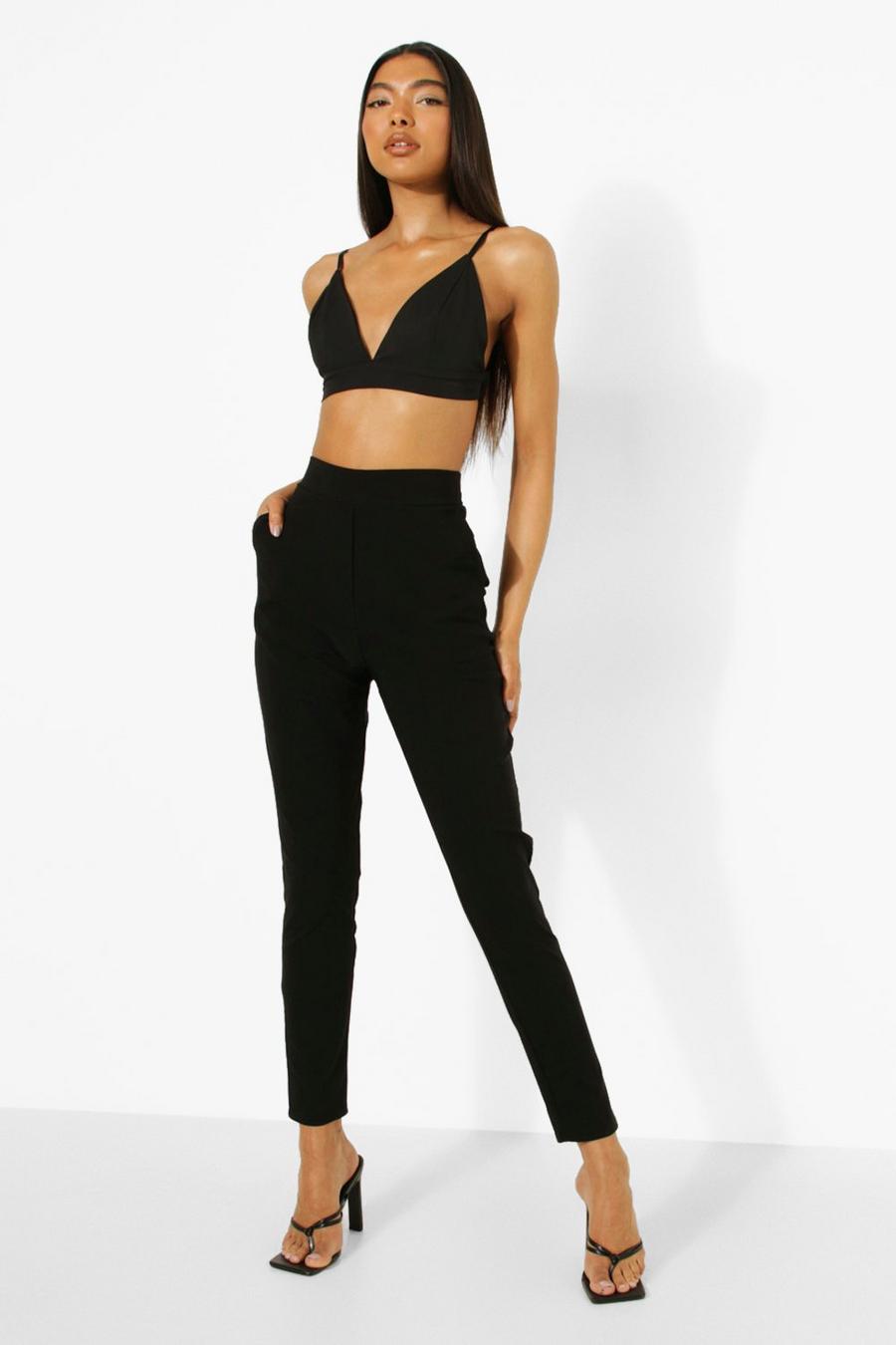 Black Tall Stretch Tapered Pants image number 1