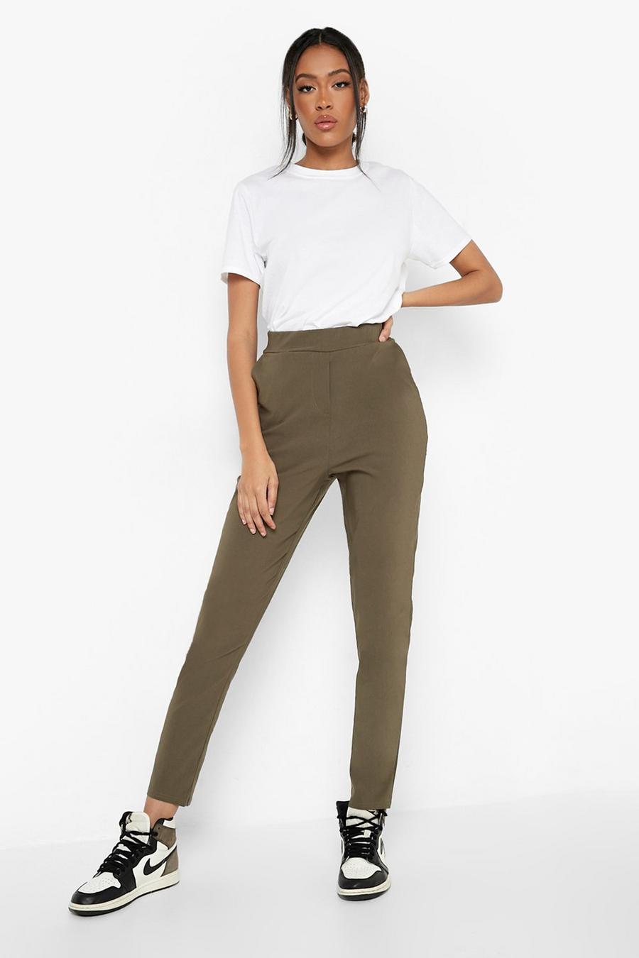Khaki Tall Stretch Tapered Trouser image number 1