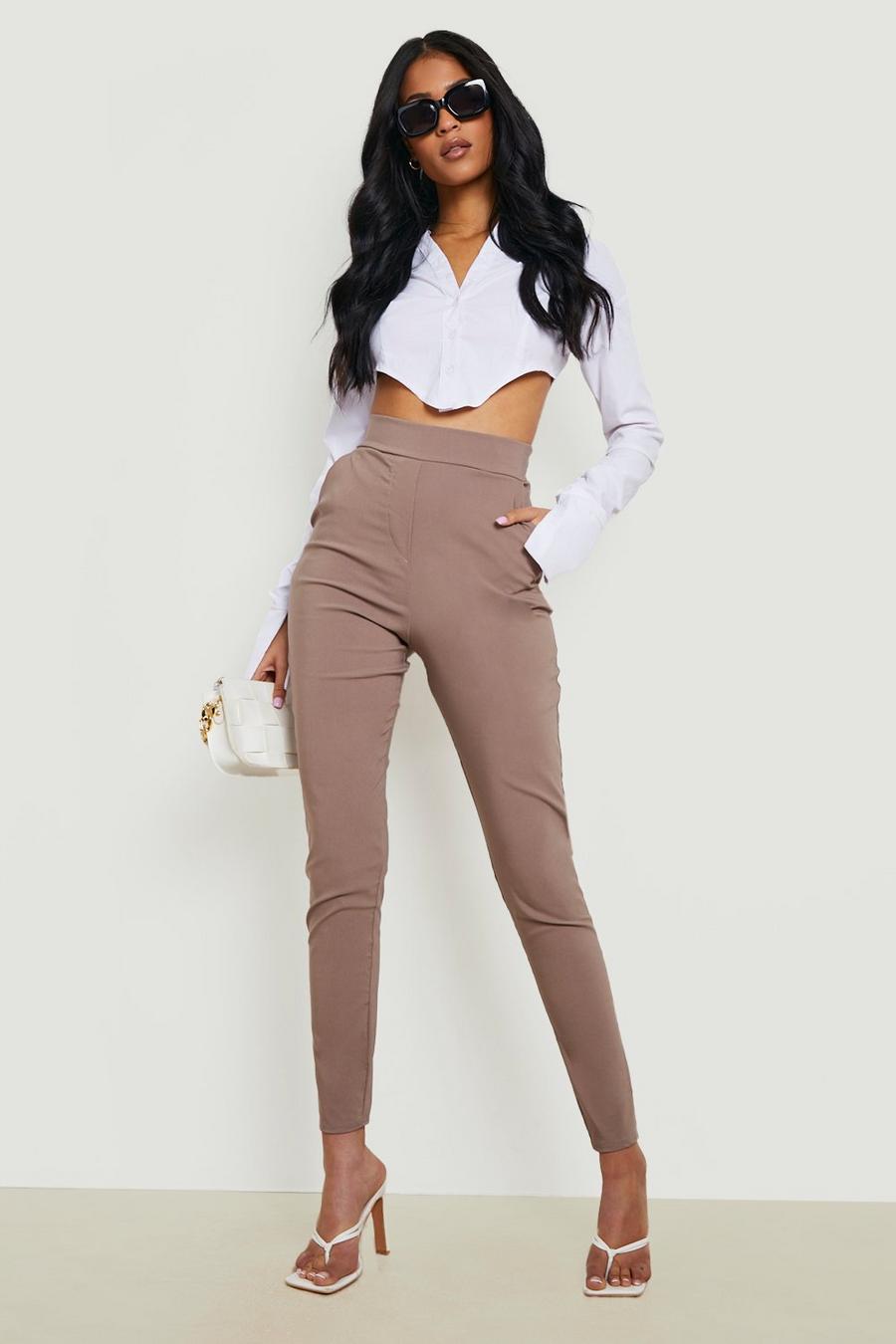 Mocha Tall Stretch Tapered Pants image number 1