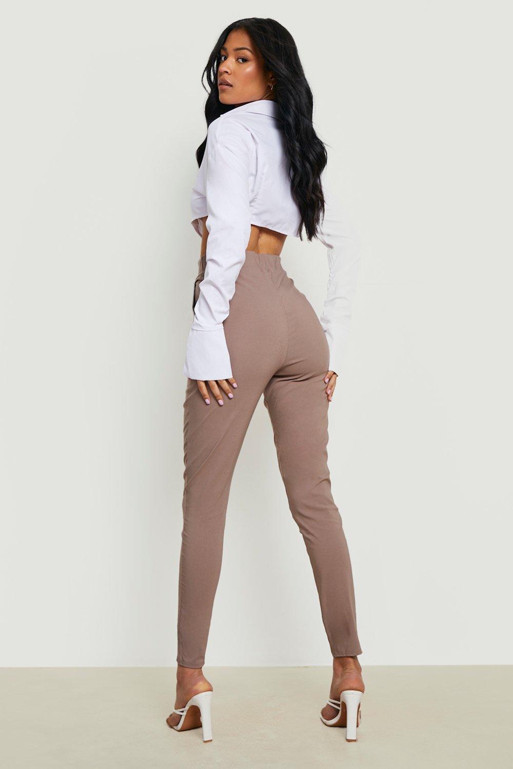 Boohoo Sheba High Waisted Woven Tapered Trousers, $37, BooHoo