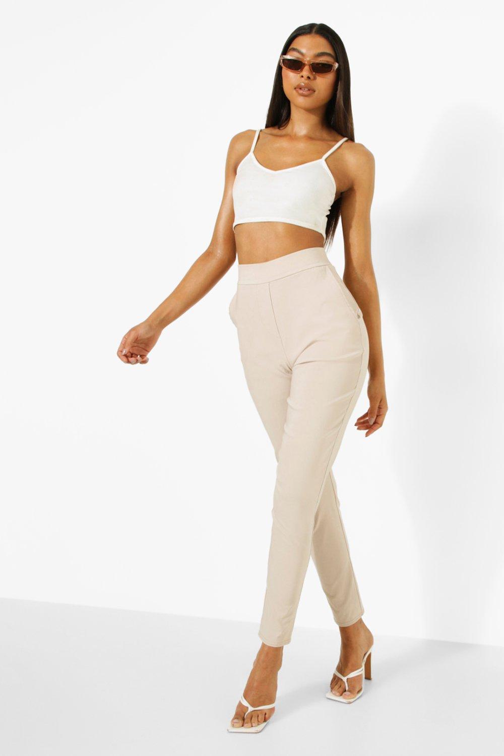 Tall Stretch Tapered Pants | boohoo