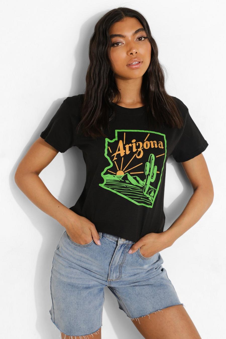 Black Tall Oversized Arizona T-shirt image number 1