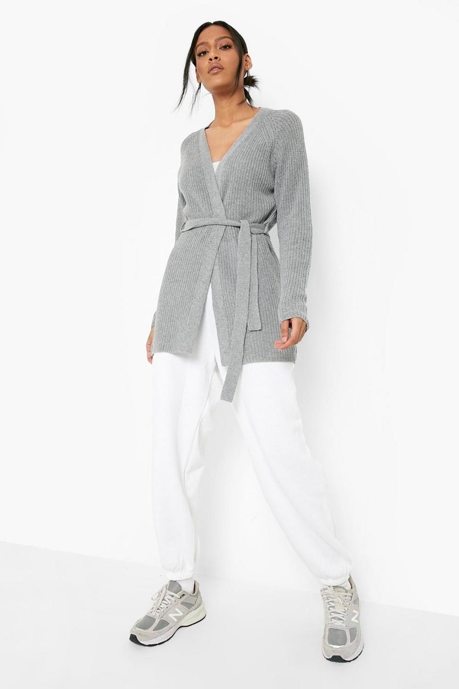 Grey Tall Belted Cardigan image number 1
