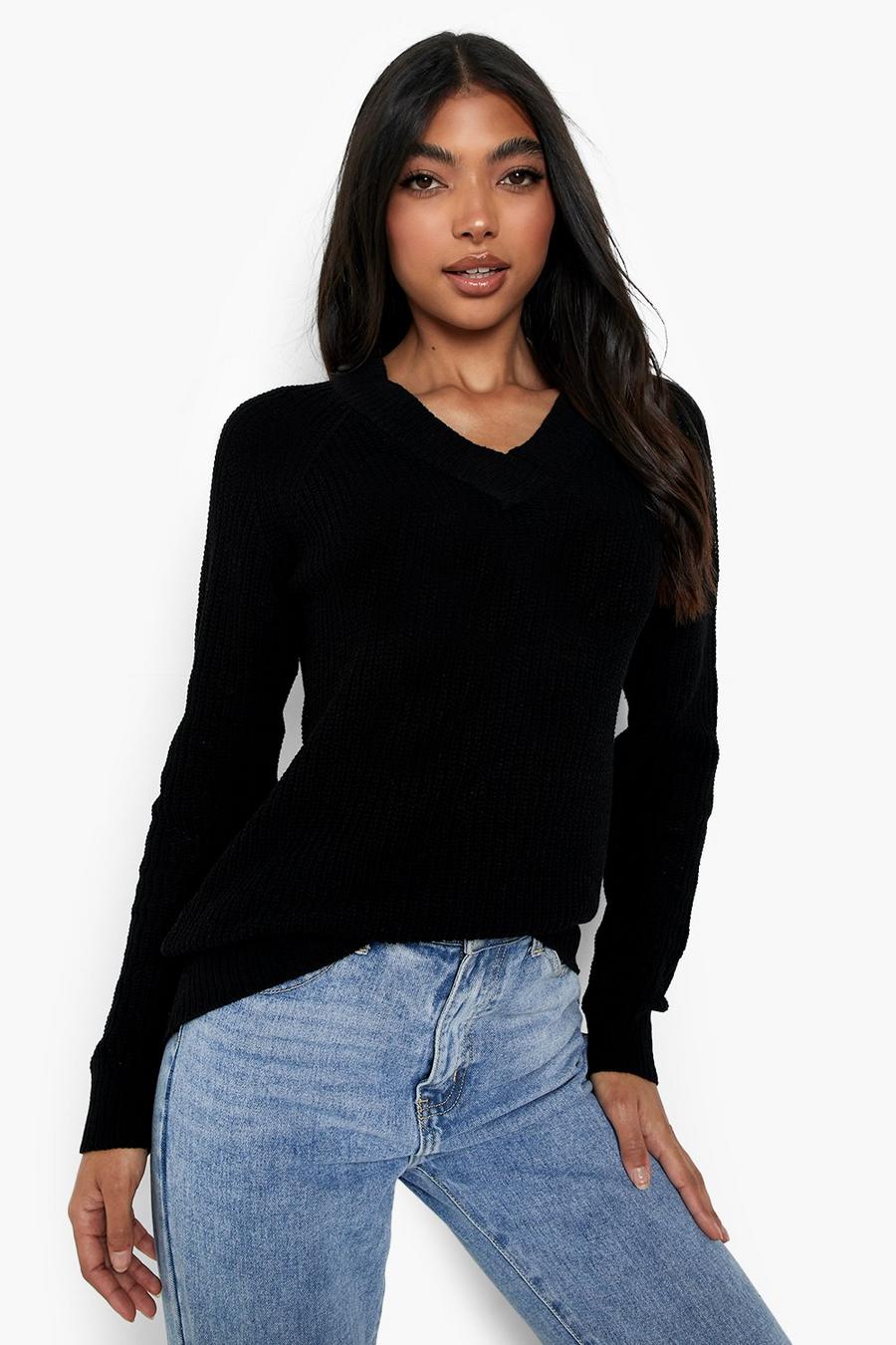 Black Tall Recycled Slouchy Sweater image number 1