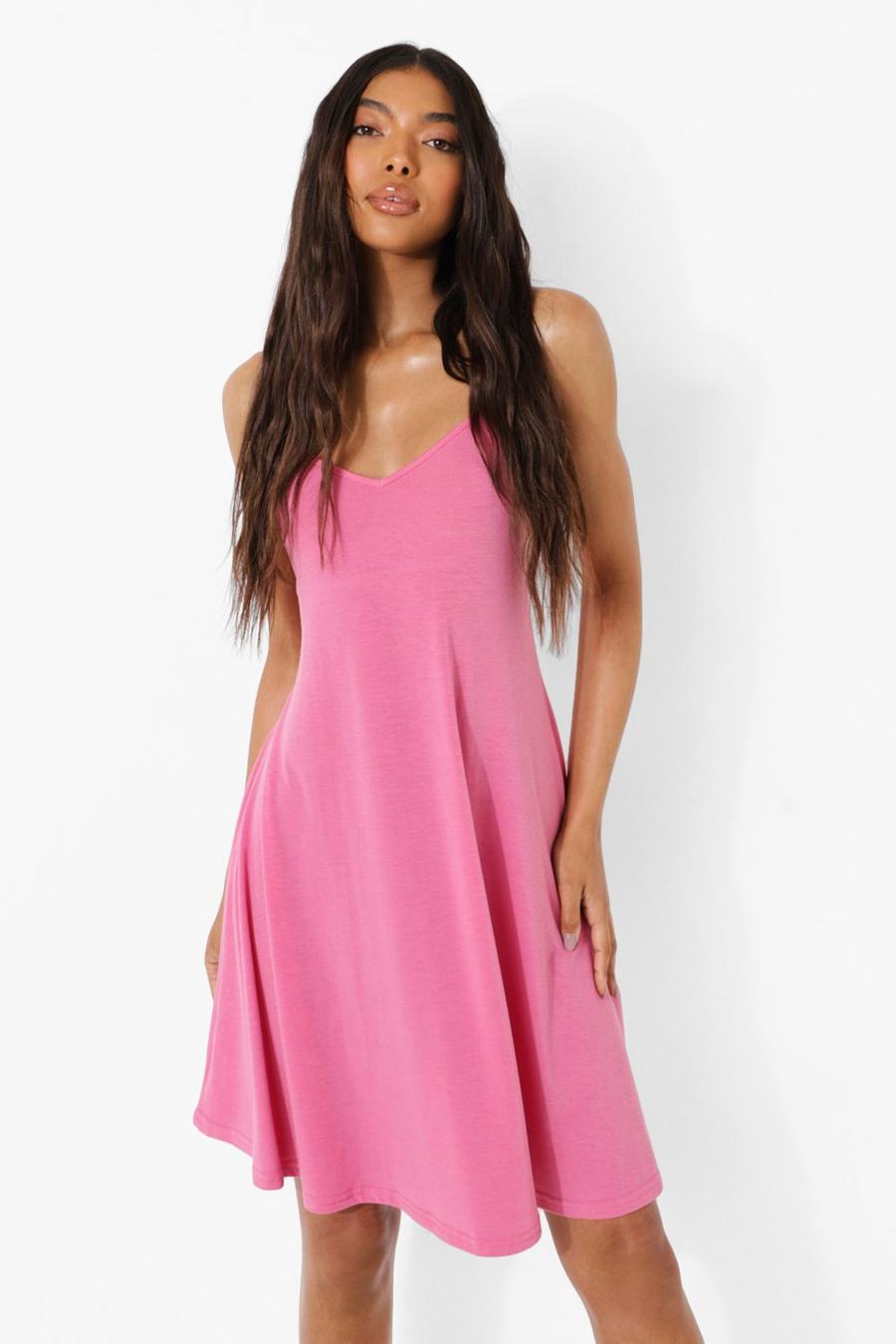 Candy pink Tall Strappy Swing Dress image number 1