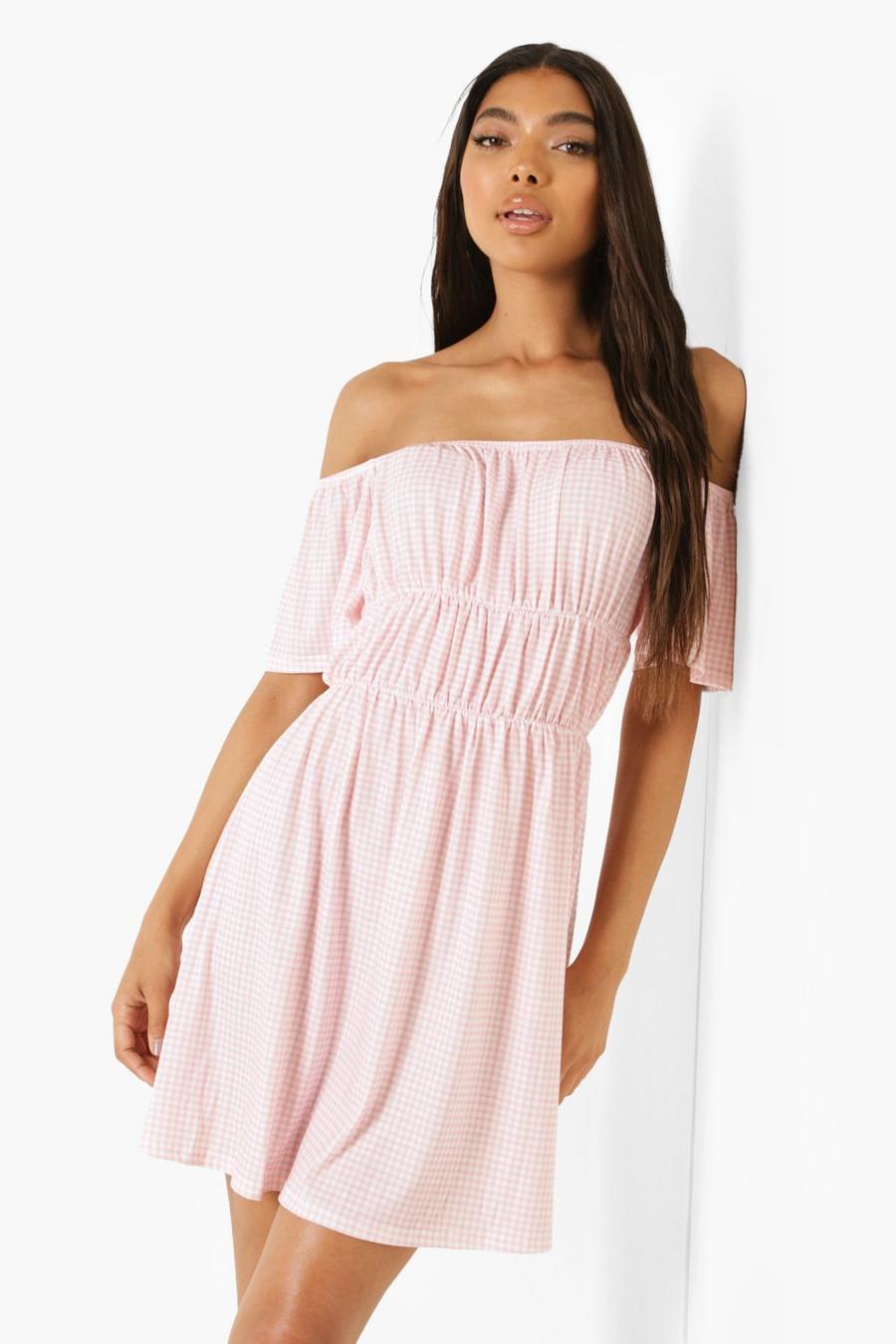 Candy pink Tall Ruched Detail Angel Sleeve Mini Dress image number 1
