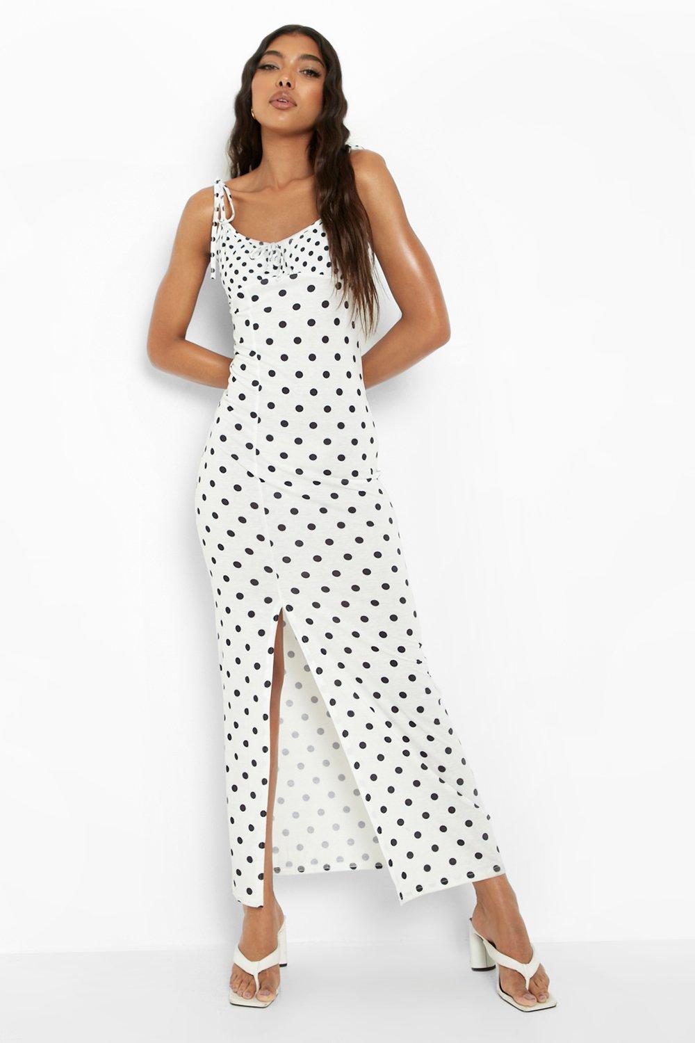 Mixed spot outlet midi dress