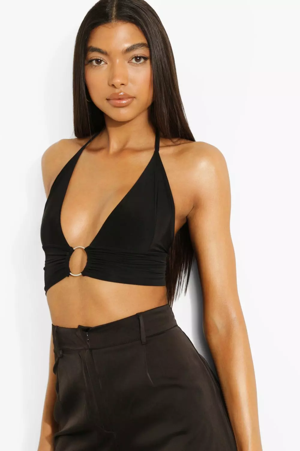 Plunge halter neck store top