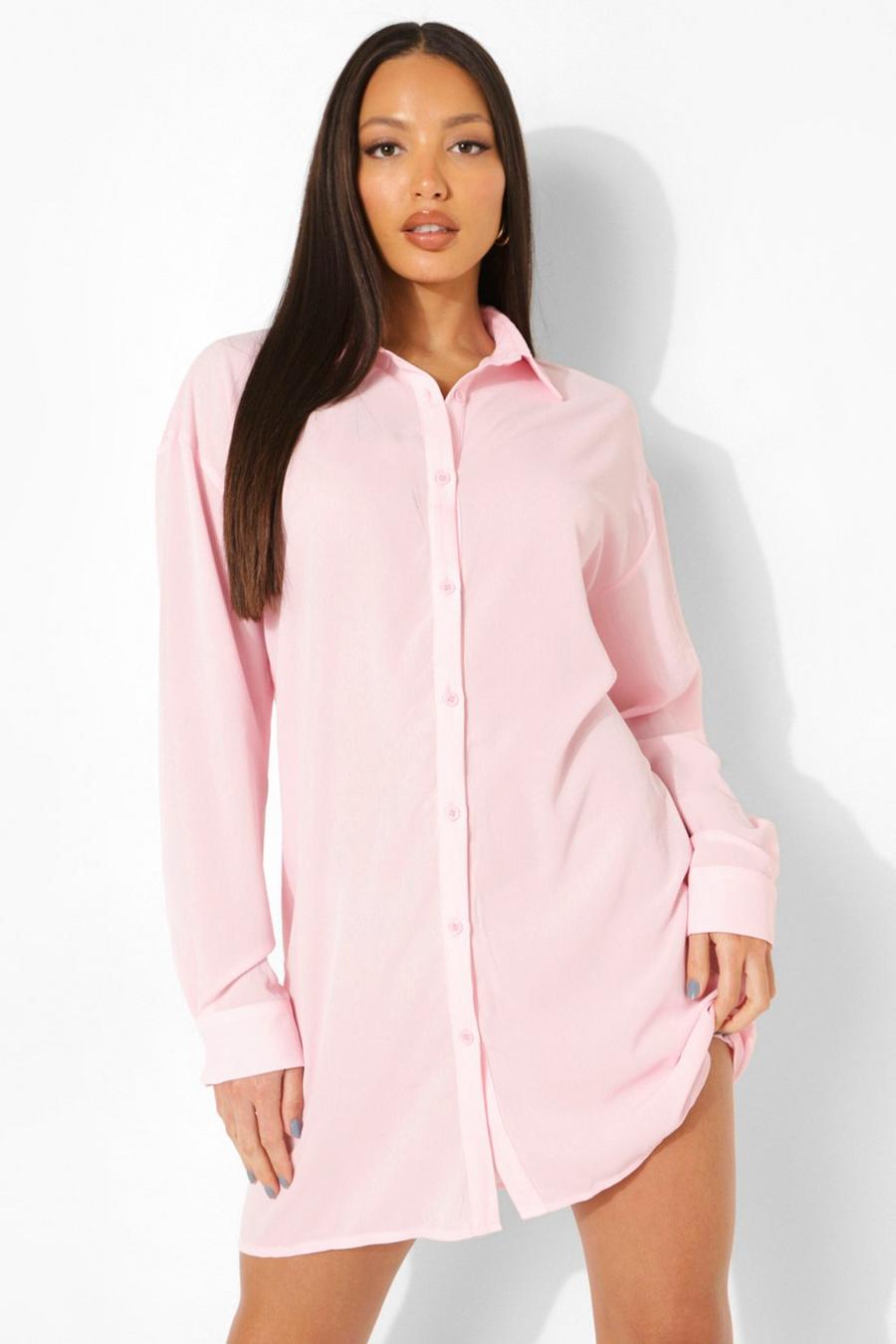 Camisa Tall súper oversize, Baby pink image number 1