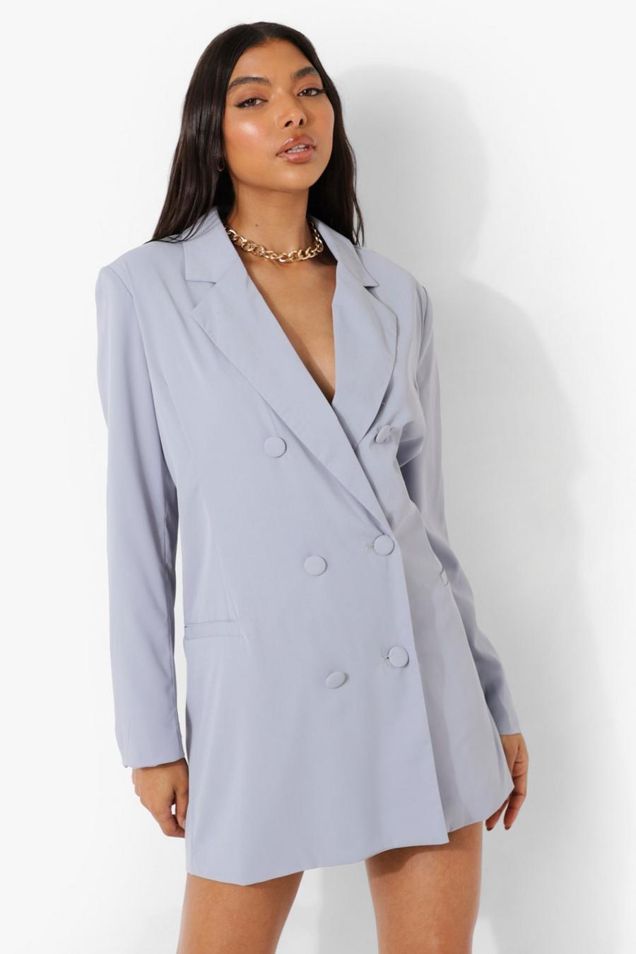 Dusty blue Tall Oversized Tailored Blazer Dress image number 1